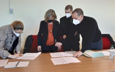 24 marzo 2021, Ollolai. Firma del protocollo per la costituzione della Scuola agricola della Barbagia tra Distretto rurale Barbagia, Studio L&P, Progetika